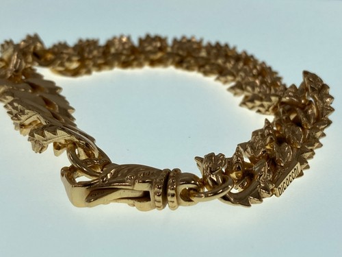 Emanuele Bicocchi Gold Plated Sterling French Byzantine Rope Chain Bracelet Rare - Picture 16 of 17