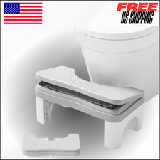 Portable Squatting PottyToilet Stool Squat 7" Adjustable Poop Stool for Bathroom