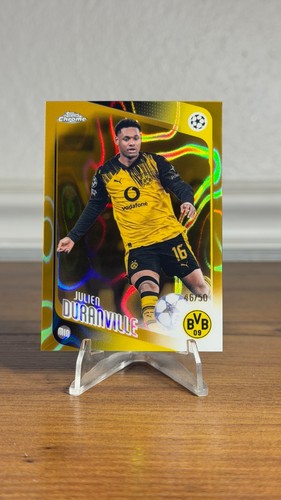 2025-26 Topps Chrome UEFA Club Competitions 25 Julien Duranville GOLD LAVA #/50