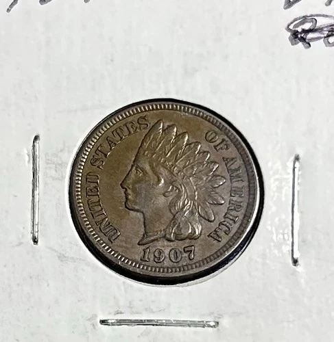 1907 Indian Head Cent Penny NICE VF  COMPLETE  LIBERTY - LOT 107