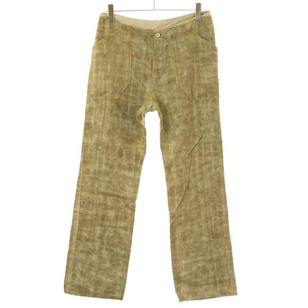 Casey Vidalenc Khaki Linen Trouser Pants Preowned Medium ESC-0