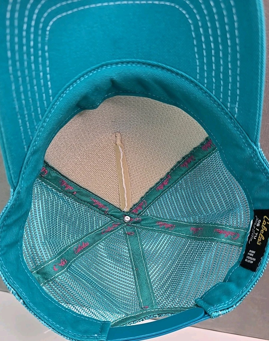 Aztec pattern Bison hat Foam Cabela's turquoise m… - image 6