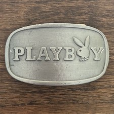 RARE Vintage Belt Buckle Playboy 1970s Iconic Retro Hugh Heffner Bunny Fashion