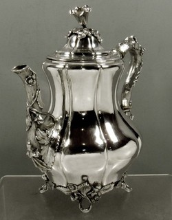 Caffettiera Gorham argento c1859 PRESIDENTE LINCOLN