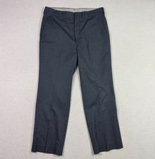 Vintage 50s 60s Tailored Slacks Talon 42 Zipper Navy Pants Mid Century 36x29.5