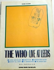 THE WHO LIVE AT LEEDS BAND SCORE BOOK JAPAN RARE IMPORT LIMITED ROCK MEMORABILIA