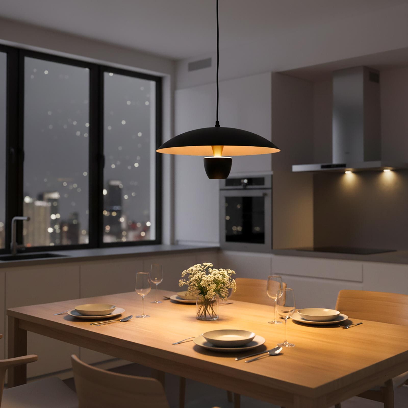 Lampadario LED 11W Nero Professionale | Pendente Tavolo Cucina 230V