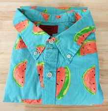 Foundry Supply Co. Young Men's Shirt Watermelon Print Short Sleeve Men's 4XL
