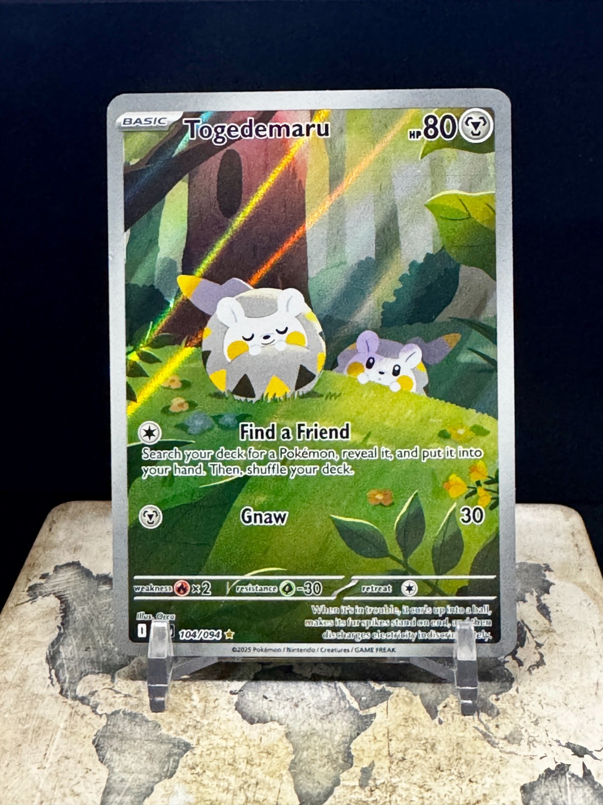 Togedemaru 104/094 Illustration Rare Phantasmal Flames Pokemon TCG NM