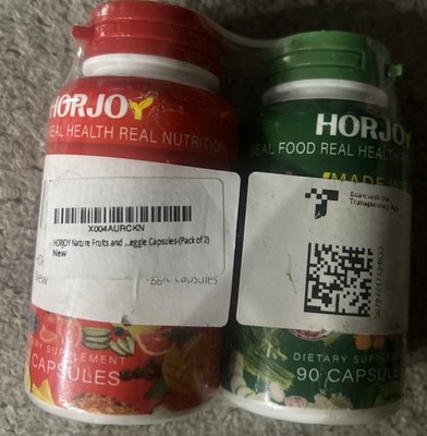 Horjoy Fruits & Veggies 90 Capsules Each (180) Exp 10/2026
