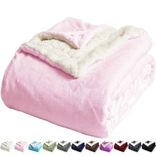 Sherpa Fleece Bed Blanket King Size Super Soft Fuzzy Plush Warm Cozy Fluffy M...