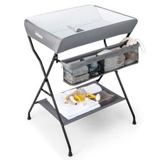 Baby Changing Table, Folding Diaper Station Portable Nursery Organizer with S...