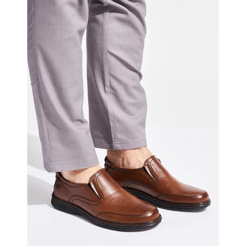 Men's brown slip-on shoes - Picture 3 of 4
