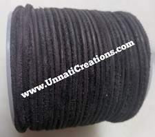 Suede Round Leather Cord 2.5 mm 50 Meter Dark Brown- By Unnati Creations India