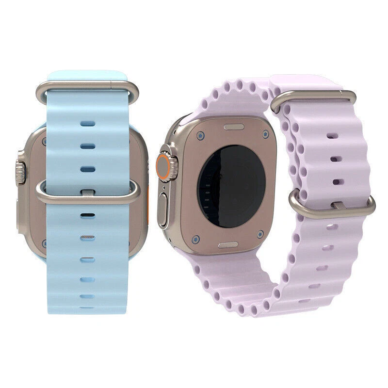 Correa de silicona Ocean Loop para Apple Watch 11 10 9 8 Ultra SE 6 7 38-49 mm Foto 4 de 4