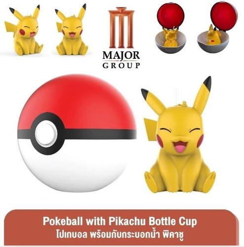 Pokemon Detective Pikachu 2 2025 Set Pokeball Popcorn Bucket Pikachu Bottle Cup - Picture 1 of 11