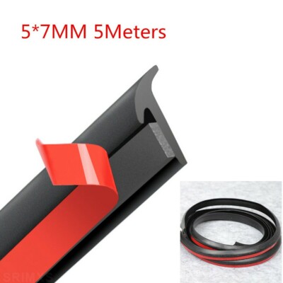 5M/16FT Black T-shape Rubber Car Hood And Trunk Door Weatherstrip Seal Universal