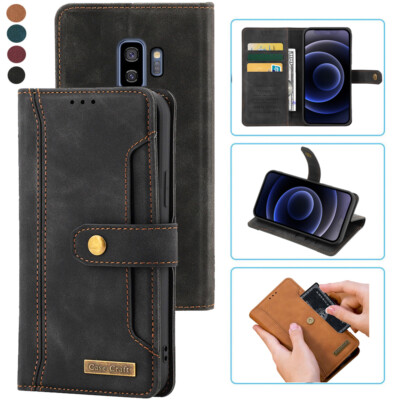 Samsung Galaxy S9+Plus Notebook Style Card Case,Leather Magnetic Flip Phone Case