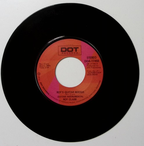 ROY CLARK RIDERS IN THE SKY/ROY'S GUITAR BOOGIE DOT RECORDS VINYL 45 56-192 - Picture 2 of 3