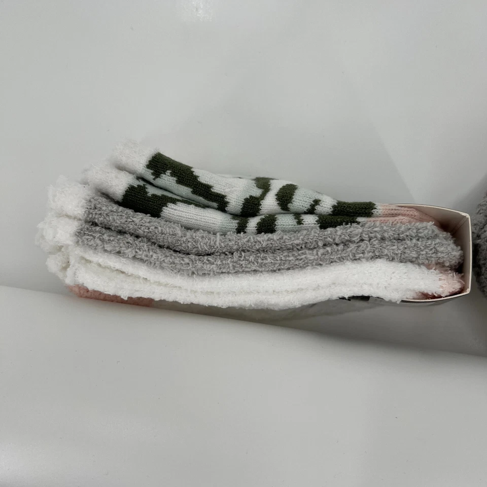 Steve Madden Mujer Acogedores Calcetines Salón Verde Camuflaje/Rosa 3 PARES Talla 5-10 Pinzas Foto 2 de 3