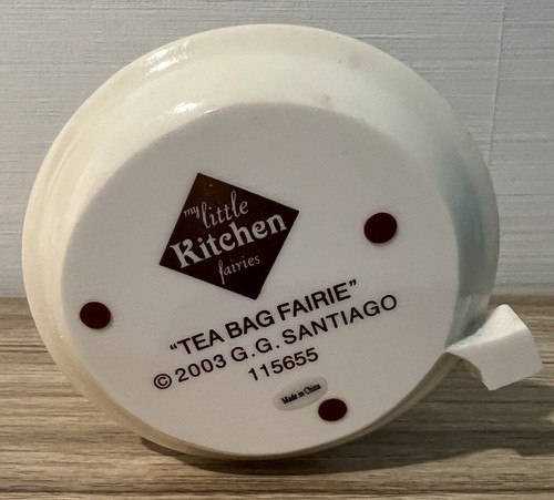 My Little Kitchen Fairies Tea Bag Fairie 115655 Enesco 2003 Figurine Cup Of Tea - Picture 7 of 7