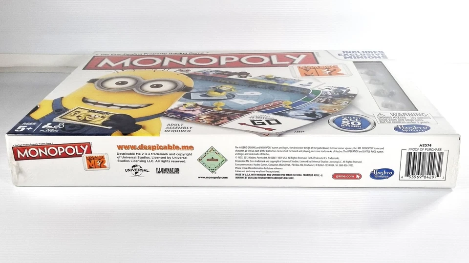Monopoly Despicable Me 2 Exclusive Minion Tokens Board Game New & Sealed Rare - Image 4 of 4
