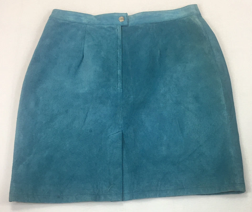 2 faldas forradas de cuero de colección Global Identity rojas y azul aguamarina para mujer talla 13/14 Foto 3 de 4