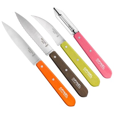 Opinel Les Essentials Small Kitchen 4 Piece Knife Set - Paring Knif... Fast Ship