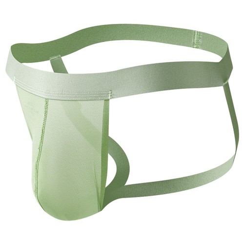Mens Soft Pouch Jockstrap Underpants Low Rise Sexy Ice Silk Cool Thong Underwear - Picture 22 of 23