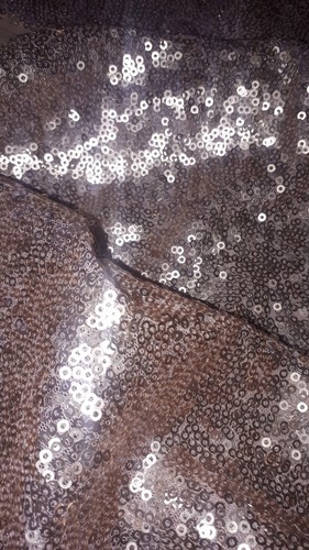 Ladies Definition Champagne Gold Sequined & Chiffon Dress Size 12 STUNNING 👑 - Picture 10 of 10