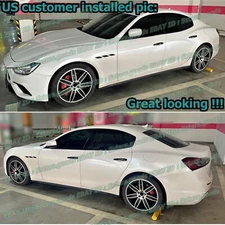 Glossy Pure Black Cover Trim For Maserati Ghibli Sedan Trofeo Smart Door Handle