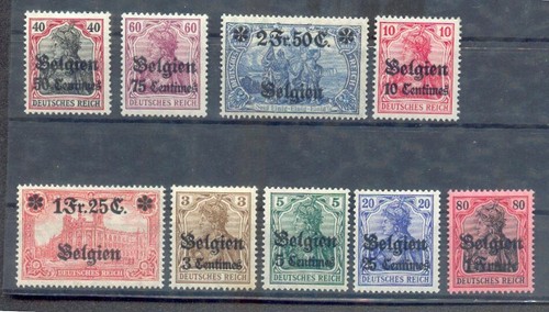 Belgium 1-9 SET * MH 75EUR (73139