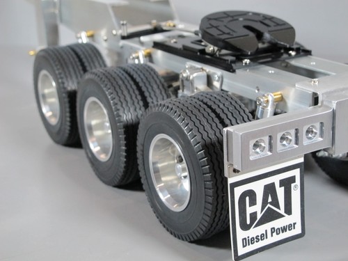 Aluminum Tamiya 1/14 R/C Semi Tractor Trailer 3 Axles Dolly 5th wheel Coupling - Picture 12 of 12