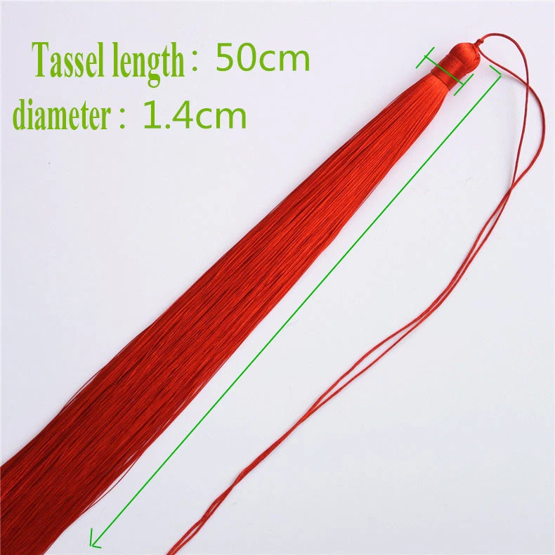 Borla de seda helada de 50 cm de largo para hacer joyas artesanales hágalo usted mismo 11 colores Foto 3 de 4