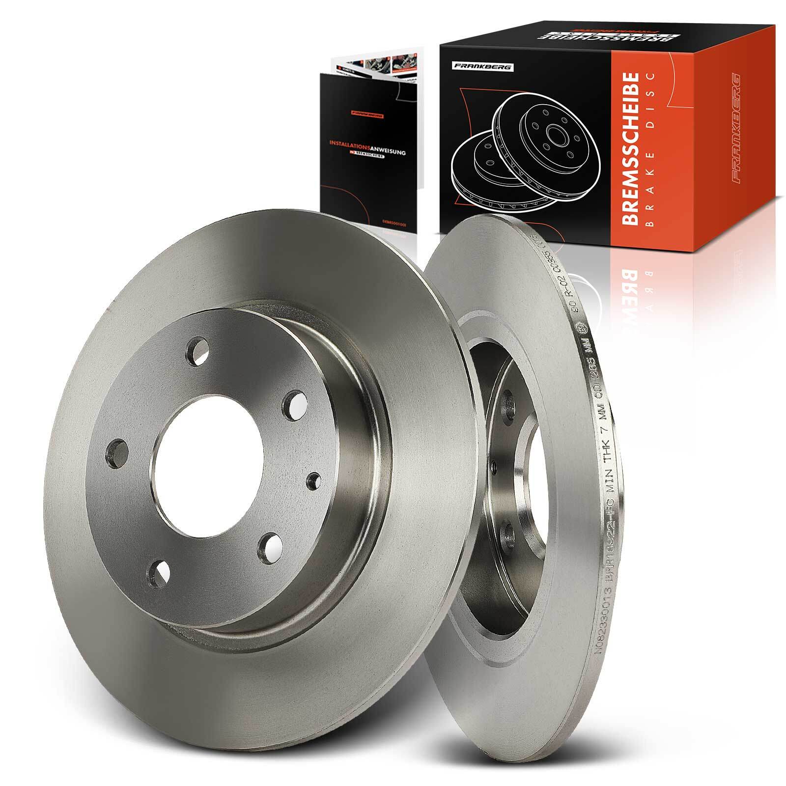 Frankberg 2x 265mm Brake Discs for Mazda CX-3 Mazda3 CX-3 Mazda3 B45G26251A Rear