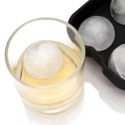 Eiskugelform Eiswürfelform Silikon XXL rund groß Eiskugeln Whisky Ice Ball Maker