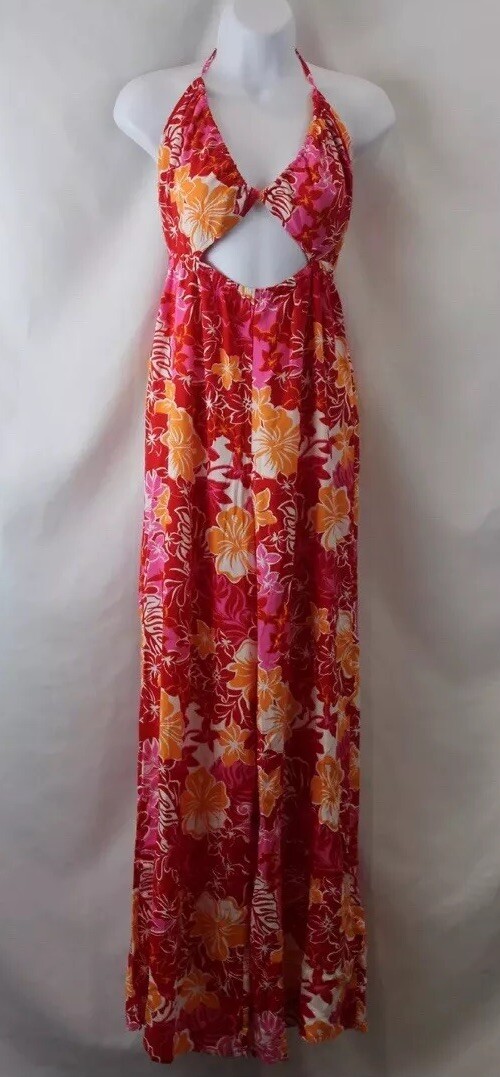 NEW NWT Women's Roxy Multicolor Floral Pattern Tie Back Wide Leg