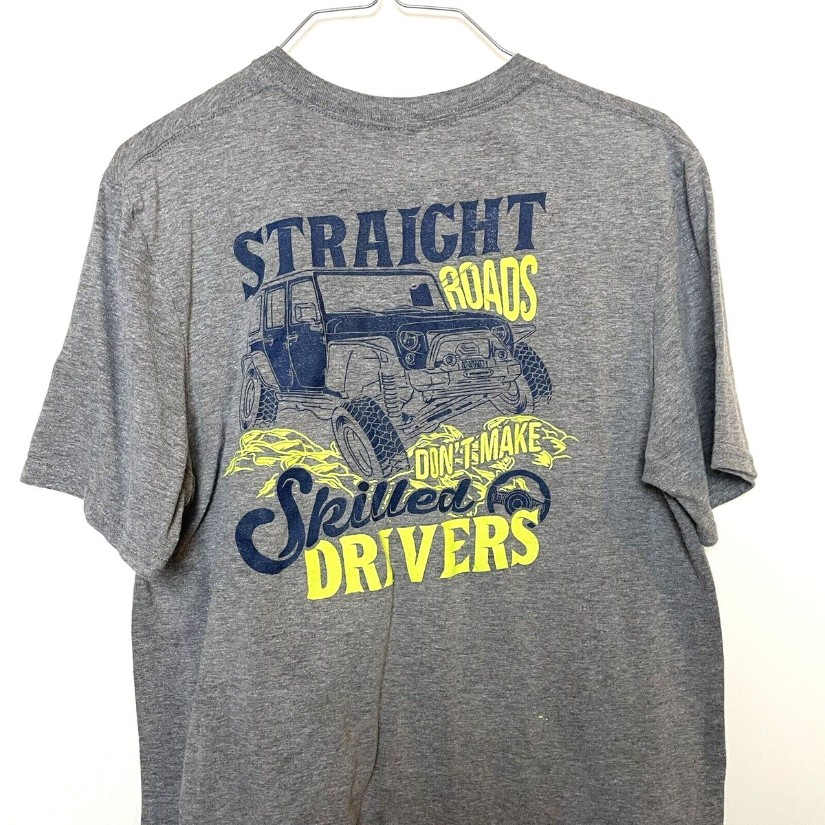 ◆JEEP◆ 230g MLogo Graphic Short Sleeve Tee Jeep Men's Size Medium Gray Graphic Short Sleeve Shirt