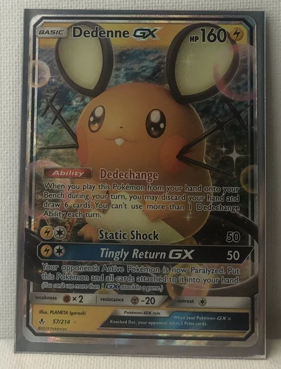 Carta Pokemon Dedenne Gx 57/214 MINT Set Unbroken Bonds Tondela