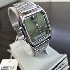 CASIO AQ-230A-3A Watch Retro Vintage Digital Unisex SILVER ORIGINAL