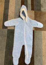 Vtg Cuddle Time Baby Infant Winter Hooded Sleepwear 1 Piece Med Up To 18 lbs USA