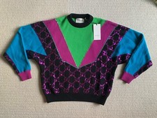 Gucci New Wool Multicolor Sweater With Sequin