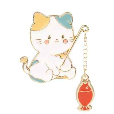 Süße Emaille Katze Anstecknadel Cartoon Brosche Katze Tier Abzeichen Geschenk