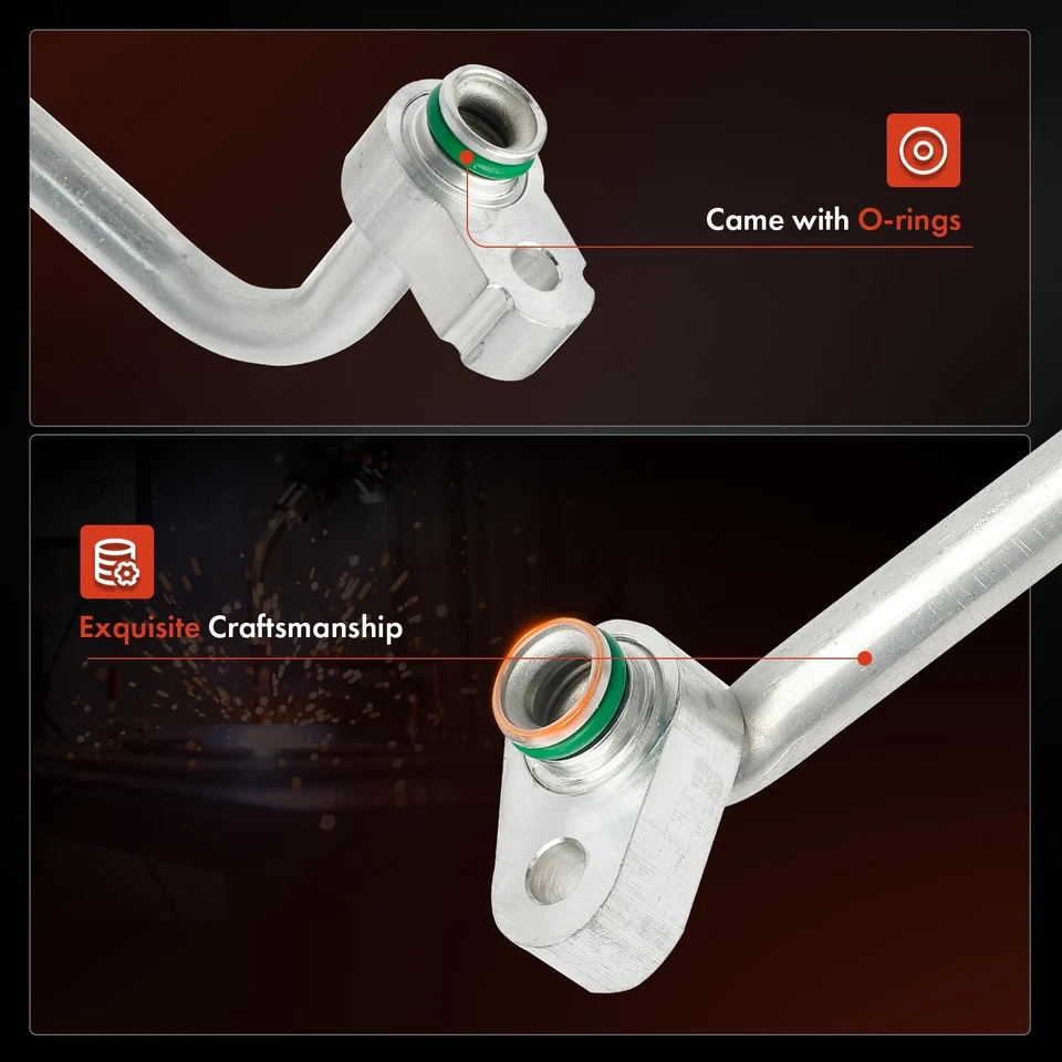 Línea de manguera de descarga de refrigerante de aire acondicionado para Toyota Corolla Matrix 2003-2004 L4 1,8 L Foto 3 de 4