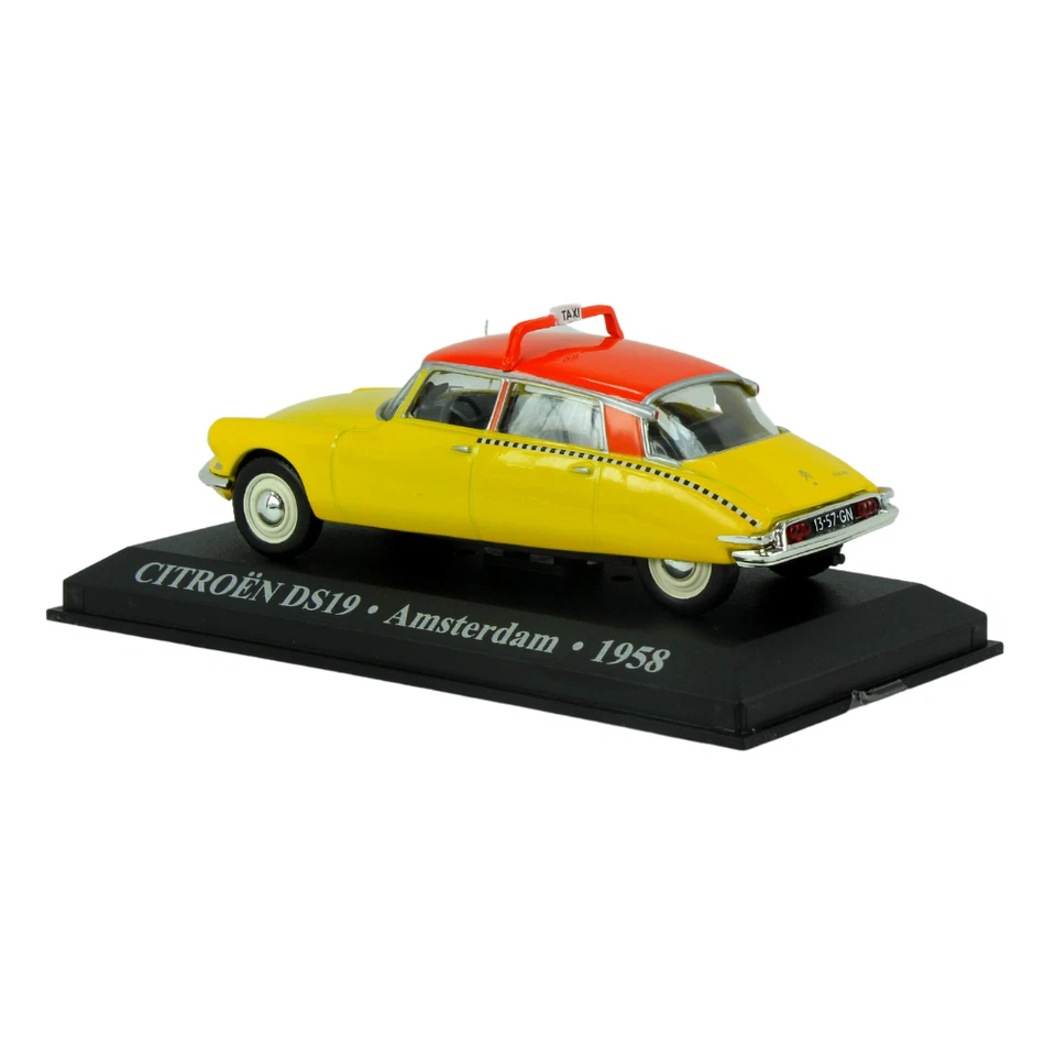 Altaya Citroen DS19 Amsterdam Taxi 1958 carro fundido amarelo escala 1:43. - Imagem 2 de 4