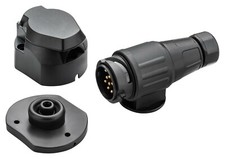 Anhänger Stecker mit Steckdose 13-polig Kunststoff Set PKW Anhängerkupplung Dose