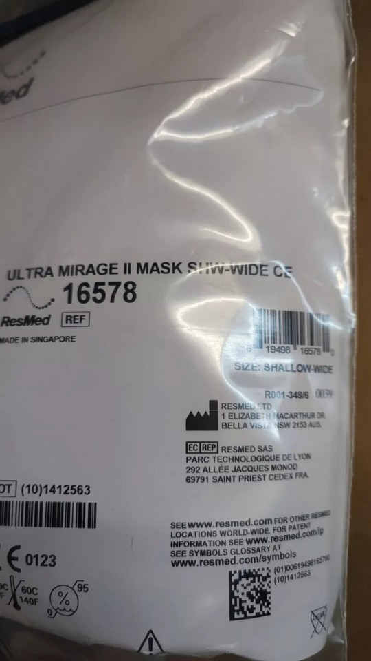 OVP CPAP Nasenmaske ResMed Ultra Mirage II ShallowWide, 16578 eBay