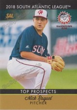 2018 South Atlantic League Top Prospects Nick Raquet Raquel RC Rookie Nationals