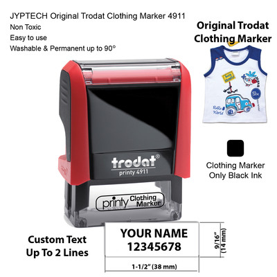 Clothing Marker Stamp Custom Text Up To 2 Lines Trodat 4911 Clothing Stamps