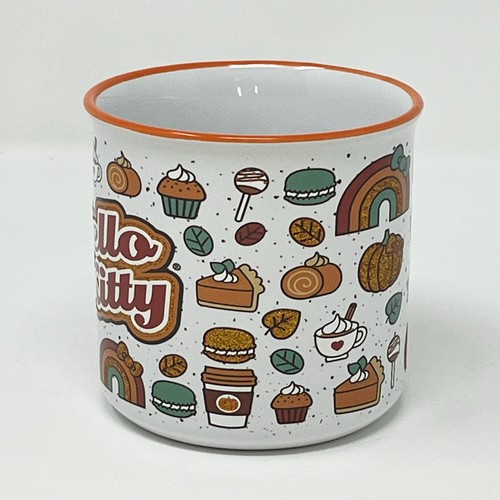 Hello Kitty doppelseitiger Becher Kürbis Gewürz Latte Herbst mit glitzernden Akzenten - Bild 2 von 4